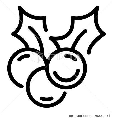 Ash berries icon. Outline ash berries vector icon for web design isolated on white background Ash berries icon. Outline ash berries vector icon for web design isolated on white background 98889431