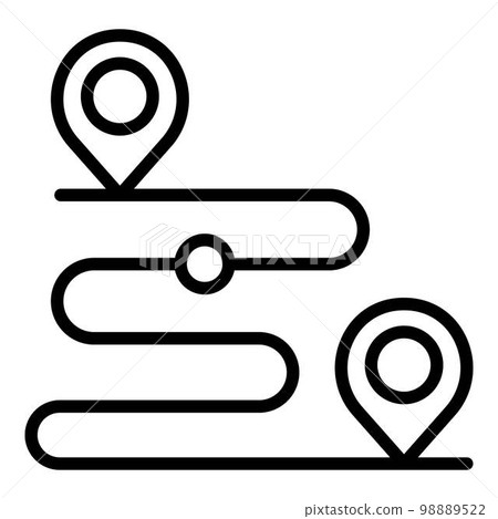 Home delivery gps route icon. Outline home delivery gps route vector icon for web design isolated on white background Home delivery gps route icon. Outline home delivery gps route vector icon for web design isolated on white background 98889522