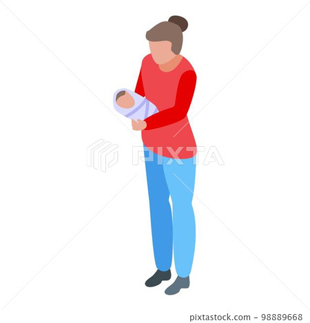 Family moment first kid birth icon. Isometric of family moment first kid birth vector icon for web design isolated on white background 98889668
