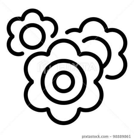 Flowers oil icon. Outline flowers oil vector icon for web design isolated on white background 98889861