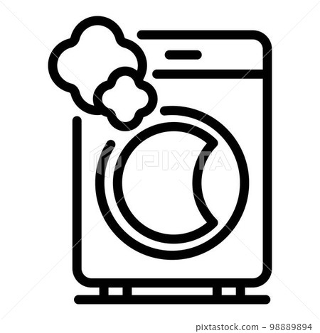 Full waching machine icon. Outline full waching machine vector icon for web design isolated on white background Full waching machine icon. Outline full waching machine vector icon for web design isolated on white background 98889894