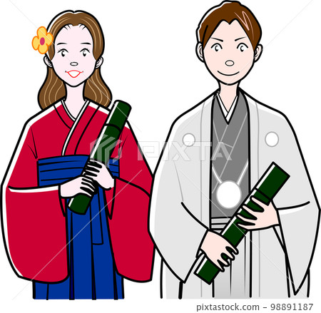 graduate in kimono graduate in kimono 98891187