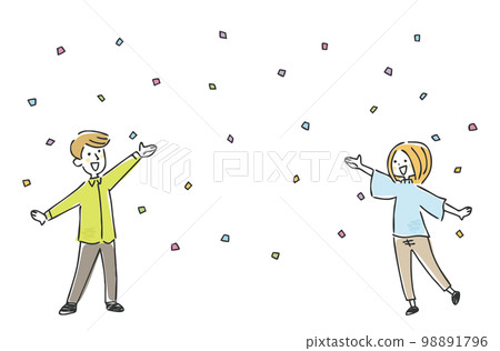 confetti and couple confetti and couple 98891796