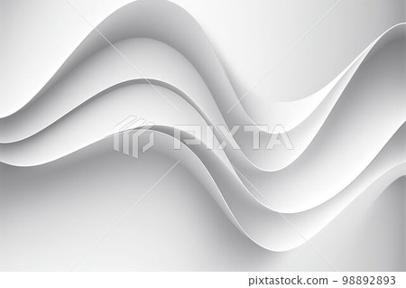 Abstract white wave background. White graphic line wallpaper Created with Generative AI technology. 98892893