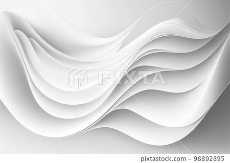 Abstract white wave background. White graphic line wallpaper Created with Generative AI technology. Abstract white wave background. White graphic line wallpaper Created with Generative AI technology. 98892895