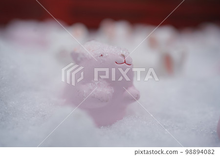 Okazaki Shrine with cute rabbits Okazaki Shrine with cute rabbits 98894082