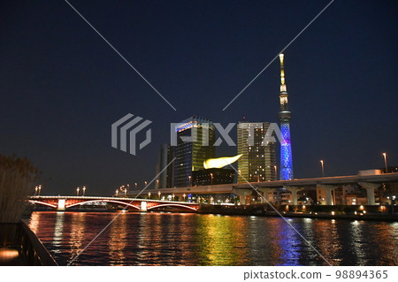 Sumida River Sky Tree Ukrainian Color Azumabashi 98894365