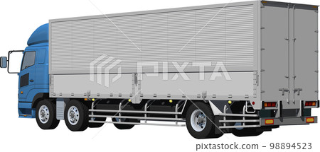 Original heavy-duty truck van cutout image illustration that does not make you imagine a specific manufacturer 98894523
