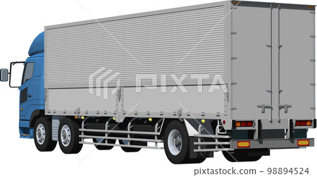 Original heavy-duty truck van cutout image illustration that does not make you imagine a specific manufacturer 98894524