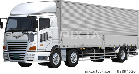 Original heavy-duty truck van cutout image illustration that does not make you imagine a specific manufacturer 98894526