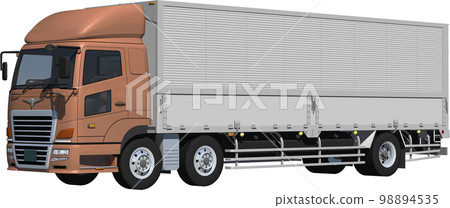 Original heavy-duty truck van cutout image illustration that does not make you imagine a specific manufacturer 98894535