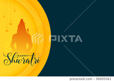 happy shivratri hindu religious background with text space 98895081