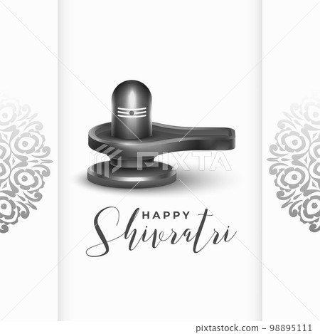 maha shivratri festival of lord shiva greeting with realistic shivling 98895111