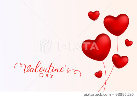 valentine's day event background with heart balloon valentine's day event background with heart balloon 98895156
