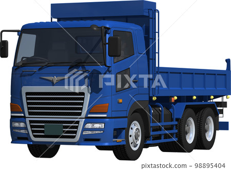 Original large dump truck cutout image illustration that does not make you imagine a specific manufacturer 98895404