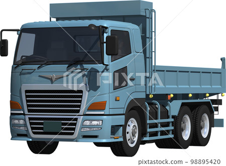 Original large dump truck cutout image illustration that does not make you imagine a specific manufacturer Original large dump truck cutout image illustration that does not make you imagine a specific manufacturer 98895420