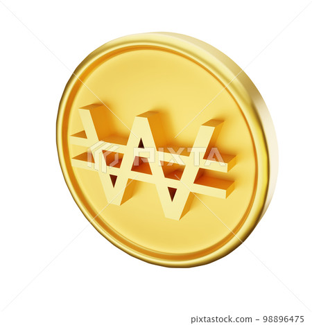 3d rendering of won currency - Stock Illustration [98896475] - PIXTA