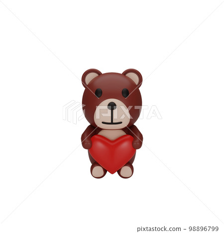 3d rendering of teddy bear valentine's day concept 3d rendering of teddy bear valentine's day concept 98896799