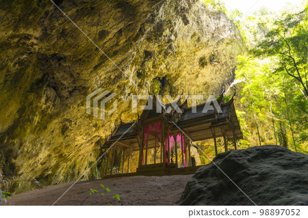 The Kuhakaruhat pavilion in the Phraya Nakhon Cave at Prachuap Khiri Khan, Thailand  98897052