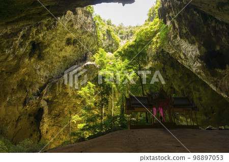 The Kuhakaruhat pavilion in the Phraya Nakhon Cave at Prachuap Khiri Khan, Thailand The Kuhakaruhat pavilion in the Phraya Nakhon Cave at Prachuap Khiri Khan, Thailand 98897053