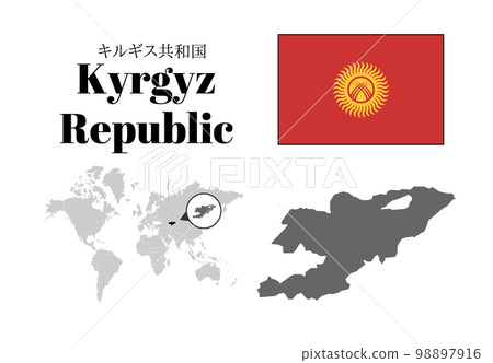 吉爾吉斯國旗/地圖/領土 98897916