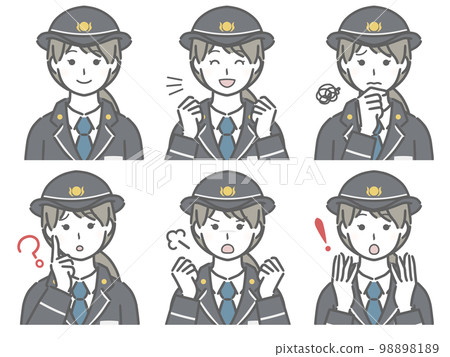 年輕制服女人面部表情集 98898189