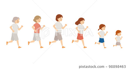 Illustration of a running woman Illustration of a running woman 98898463