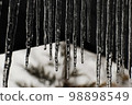 Icicles growing from the roof 98898549