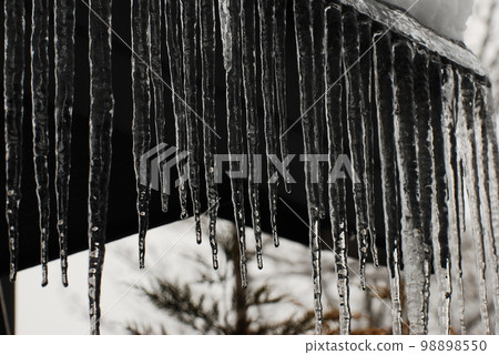 Icicles growing from the roof Icicles growing from the roof 98898550