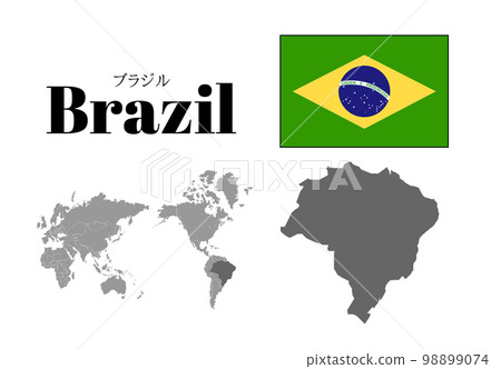 Brazilian flag/map/territory Brazilian flag/map/territory 98899074