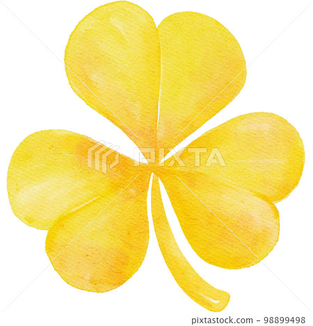watercolour st Patrick lucky yellow clover three leaf cartoon hand painting watercolour st Patrick lucky yellow clover three leaf cartoon hand painting 98899498