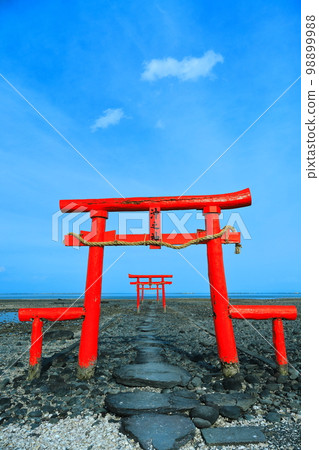 [Saga Prefecture] Undersea torii at Oo Shrine 98899988