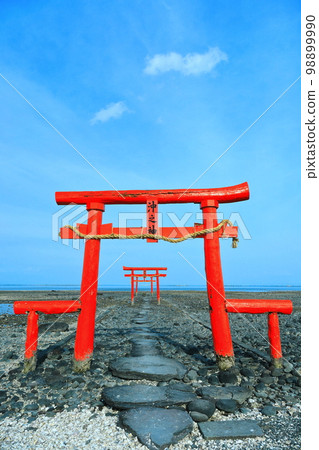 [Saga Prefecture] Undersea torii at Oo Shrine 98899990