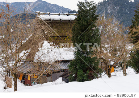 Miyama Kayabuki no Sato snow scene Miyama Kayabuki no Sato snow scene 98900197