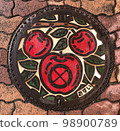 Color manhole cover [Iida City] 98900789