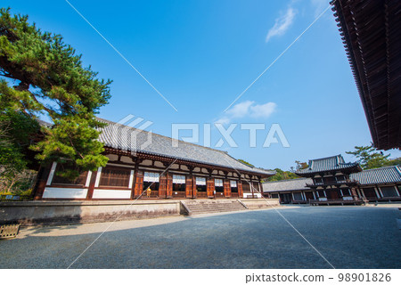 Nara City Toshodaiji Temple Auditorium and Drum Tower 98901826