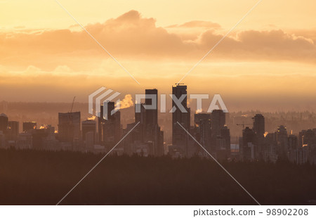 Modern City Skyline in Downtown Vancouver, British Columbia, Canada. 98902208