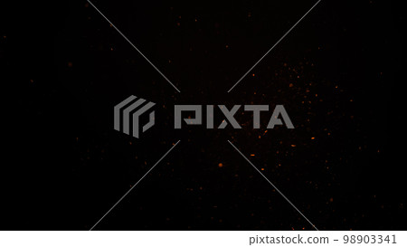 sparks like particles floating in air over black background sparks like particles floating in air over black background 98903341