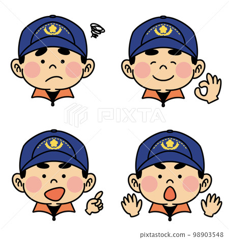 Firefighter Face only Different expression Firefighter Face only Different expression 98903548