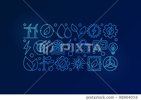 Eco energy blue illustration 98904058