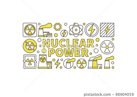 Creative nuclear power illustration Creative nuclear power illustration 98904059
