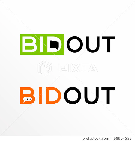 Letter or writting BIDOUT inscription talk or chat image graphic icon logo free vector stock. Conversation abstract design concept. Can be used as a symbol related to communication. Letter or writting BIDOUT inscription talk or chat image graphic icon logo free vector stock. Conversation abstract design concept. Can be used as a symbol related to communication. 98904553