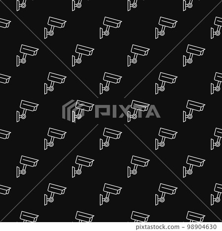 CCTV and surveillance camera dark seamless pattern CCTV and surveillance camera dark seamless pattern 98904630