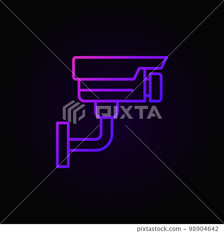 Video surveillance colored vector icon. CCTV symbol Video surveillance colored vector icon. CCTV symbol 98904642