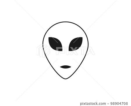 Alien head, character icon. Vector illustration. Alien head, character icon. Vector illustration. 98904708