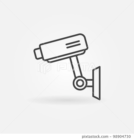 CCTV icon - vector camera sign in thin line style 98904730