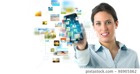 Streaming mobile phone banner Streaming mobile phone banner 98905862