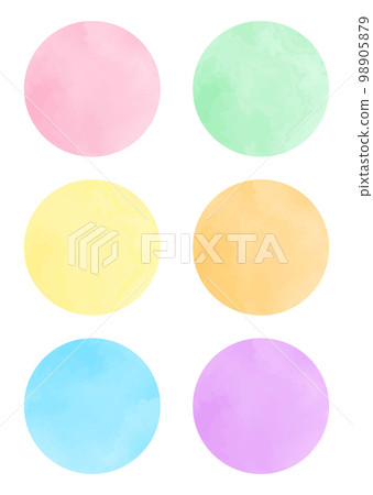 Beautiful and easy-to-use watercolor-like circle pastel set Beautiful and easy-to-use watercolor-like circle pastel set 98905879