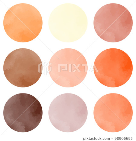 漂亮好用的水彩風格圓圈套紅粉色 98906695