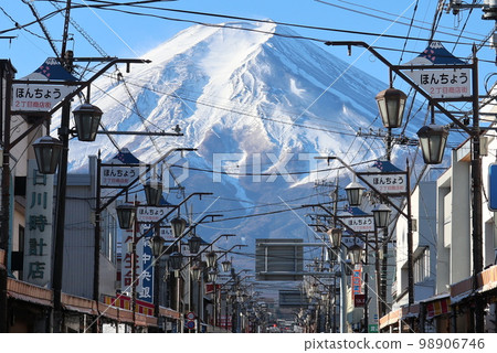 Shopping district and Mt. Fuji Shopping district and Mt. Fuji 98906746